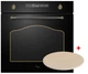 Духовой шкаф электрический Luxor HB 978 Logic 60 BL Classico UNIQUE Ultra AN 3 стекла дверей + камень для пиццы ретро антрацит, черный - изображение 1