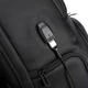 Рюкзак для ноутбука 15.6", полиэстер/кожа, USB порт, черный - изображение 5