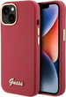 Etui Guess Silicone Script Metal Logo & Frame do Apple iPhone 15/14/13 Red (3666339149048) - obraz 1