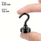 Набір магнітних гачків Semi Magnetic hooks Strong, 6 шт - Black - зображення 4