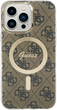 Etui plecki Guess IML 4G MagSafe do Apple iPhone 15 Pro Brown (3666339194604) - obraz 2