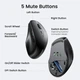 Мишка UGREEN 2.4GHz+Bluetooth MU101, бездротова, 4000dpi., 5кн., чорна - изображение 8