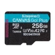 Карта пам'яті microSDXC, 256Gb, Kingston Canvas Go! Plus, Class 10 UHS-I U3 V30 A2, без адаптера, до 200/160 МБ/с (SDCG4/256GBSP) - изображение 1