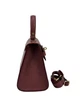 Бордовая женская сумочка из натуральной кожи Virginia Conti VC02733Bordo - изображение 6