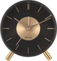 Budzik Karlsson Gold Disc 11 cm Czarny (8714302721229) - obraz 1