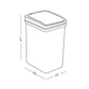 Ведро для мусора MBM HOME BIN-04 15L GRAY пластиковое серое - изображение 4