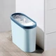 Відро для сміття вузьке MBM HOME BIN-08 10L BLUE пластикове блакитне - зображення 1