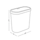 Ведро для мусора узкое MBM HOME BIN-08 10L WHITE пластиковое белое - изображение 7
