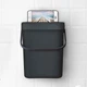 Ведро для мусора с крышкой MBM HOME BIN-11 5L ANTHRACITE пластиковое антрацитовое - изображение 4