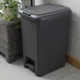 Ведро для мусора MBM HOME с крышкой и педалью BIN-01 30L ANTHRACITE антрацитовое - изображение 1