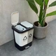 Ведро для сортировки мусора MBM HOME BIN-05 (10+10L) LIGHT GRAY/GRAY Светло-серое/серое - изображение 3