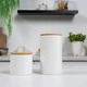 Ємність для зберігання МВМ HOME 450 мл KP-18 S WHITE/WOOD біла/дерево - зображення 3