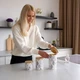Ємність для зберігання МВМ HOME 700 мл KP-15 M WHITE/WOOD біла/дерево - зображення 6