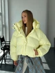 Жіноча куртка кроп-пуфер IRISH Milirud S-L Жовтий (632-409-ONESIZE) - зображення 1