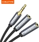 Аудіо кабель CABLETIME 3.5 мм (M) - 2х3.5 мм (F), 0.2 м (CF13B) - зображення 2