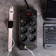 Сетевой фильтр-удлинитель POWER 6 розеток 4 USB-A + 2 USB Type-C 3 метра черный - изображение 2
