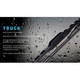 Дворник VOIN 24" 600мм для грузовиков каркассный (TPTR-24"-PC) TRUCK - изображение 3