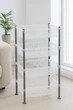Етажерка пластикова Bursev 5158 92 Прозора 39,5×30×80 см - зображення 1