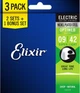 Струны для электрогитары Elixir 3 Pack 16550 Optiweb Nickel Plated Steel Super Light 9/42 - изображение 2