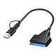 Переходник USB 3.0/USB-C - SATA 2.5 для жесткого диска HDD SSD до 5Гбит/с Без бренда - изображение 2