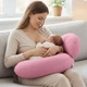 Подушка-диванчик для кормления Sei Design Хлопок антиаллергенный 60х70х16 см Пудра (4823133300283) - изображение 3