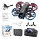 Квадрокоптер XKJ K100 MAX - дрон, HD 480P камера, FPV Headless, удержание высоты, оптическое позиционирование, до 10 минут полета, до 80 м, кейс, черный - изображение 1
