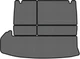 EVA коврик EVAtech в багажник автомобиля для Highlander (XU50) 7 seats Restyling Toyota 2016-2019 3 поколения SUV USA Сота Серая Черный кант (TY13449BE5SGB) - изображение 1