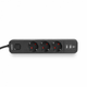 Мережевий подовжувач із заземленням 3 розетки/2USB-A/1Type-C 3м з кнопкою чорний VF-PD33G2U1C-B Oncord Videx - изображение 6