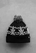 Шапка Мужская Стаф Белая Со Снежинкой И Помпоном Зимняя Staff Snowflake Pompon Универсальный (371786) - изображение 1