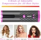 Бездротова автоматична плойка для волосся, керамічна обертова. Чорний - зображення 8