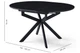Стіл обідній, розкладний 4-6 місць 105 см Tilla, Charcoal black ceramic top black base - изображение 8