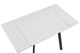 Стіл обідній, розкладний 4-6 місць 190 см Hugo, Pure white ceramic top black base - изображение 4