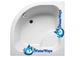 Душовий піддон Shower Cellesse 80x80х45 см напівкруглий глибокий з сидінням - зображення 2