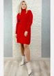 Сукня А-силуету з високим коміром Sweet lady червоний L-XL 23-89038 - изображение 5