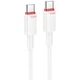 Кабель зарядки BOROFONE BX110 Type-C to Type-C (60W) fast charge (1M) швидка зарядка для пристроїв Білий - изображение 1