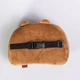 Подушка анатомическая для путешествий автобуса отдыха дома коричневый Cookie Bear поясничная memory плюшевая поддержка велюр Yiwu - изображение 3