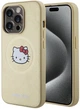 Etui plecki Hello Kitty Leather Kitty Head MagSafe do Apple iPhone 14 Pro Gold (HKHMP13XPGHCKD) - obraz 1