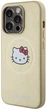 Etui plecki Hello Kitty Leather Kitty Head MagSafe do Apple iPhone 15 Pro Max Gold (HKHMP15XPGHCKD) - obraz 2