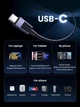 Кабель UGREEN L513 USB 3.1 Type-C to Type-C 1м 240W 480Mbps Black (45067) - изображение 3