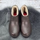 Зимние женские калоши Dago Style шоколадного цвета на меху 40р (26 см) 4551 - изображение 5