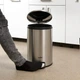 Ведро для мусора MBM HOME с крышкой и педалью BIN-16 20L SS нержавеющая сталь - изображение 2