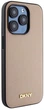 Etui DKNY Grained Metal Logo MagSafe do Apple iPhone 15 Pro Beige (3666339264192) - obraz 4
