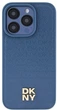 Панель DKNY Leather Monogram Pattern Metal Logo MagSafe для Apple iPhone 15 Pro Blue (3666339261672) - зображення 3