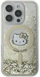 Etui plecki Hello Kitty Liquid Glitter Fever MagSafe do Apple iPhone 16 Pro White Gold (HKHMP16LLGDIH) - obraz 2