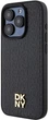 Etui DKNY Leather Monogram Pattern Metal Logo MagSafe do Apple iPhone 15 Pro Black (3666339261535) - obraz 2