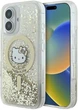 Etui plecki Hello Kitty Liquid Glitter Fever MagSafe do Apple iPhone 16 White Gold (HKHMP16SLGDIH) - obraz 1