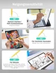 Стилус MEKO Pen для Apple iPad 2018–2025 с быстрой зарядкой, функцией распознавания прикосновений ладонью и чувствительностью к наклону - изображение 4
