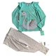 Комплект ( туника и лосины) Cynthia Rowley 7/8 лет 128 см Бирюзовый - изображение 3