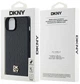 Панель DKNY Leather Monogram Pattern Metal Logo MagSafe для Apple iPhone 15 Plus / 14 Plus Black (3666339261528) - зображення 8