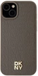 Панель DKNY Leather Monogram Pattern Metal Logo MagSafe для Apple iPhone 15 Plus / 14 Plus Brown (3666339261801) - зображення 3